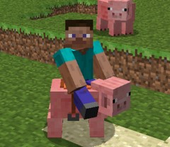 Как ездить на свинье в Майнкрафт